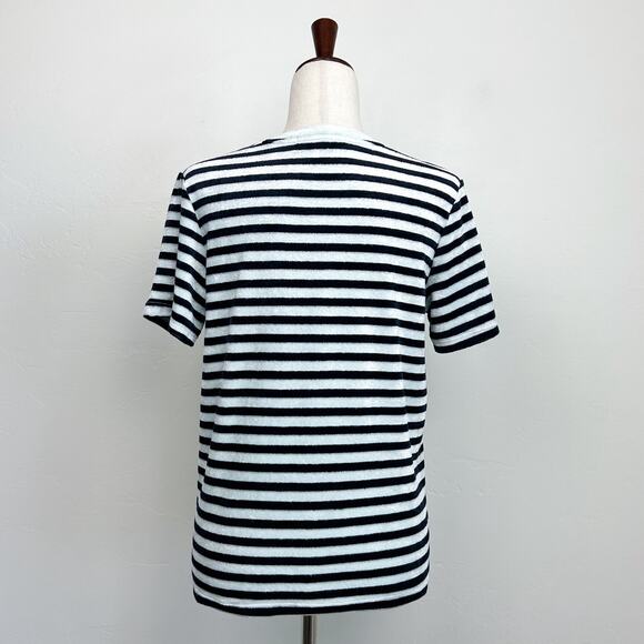 Stateside Blue Stripe Velour Crewneck T-Shirt - Picture 7 of 9